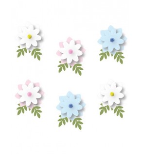 Kağıt Banner Çiçek Tema Ponponlu 6 Parça