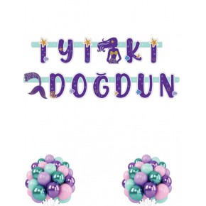 Kağıt Banner Deniz Kızı İyi ki Doğdun