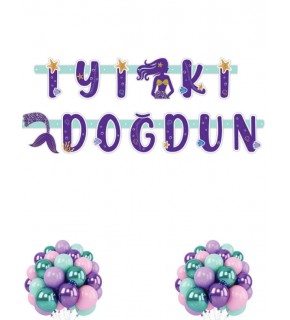 Kağıt Banner Deniz Kızı İyi ki Doğdun