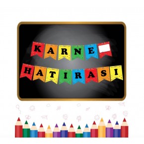 Kağıt Banner Karne Hatırası