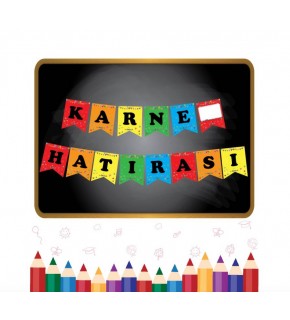 Kağıt Banner Karne Hatırası