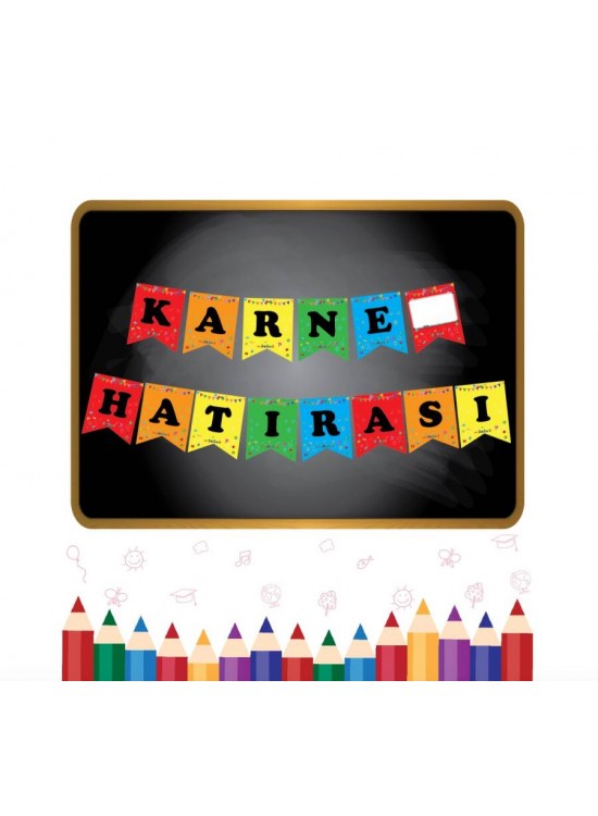 Kağıt Banner Karne Hatırası
