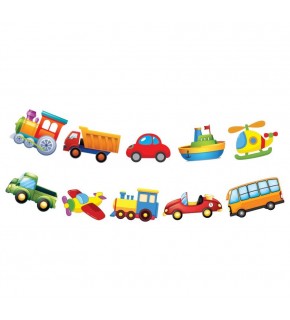 Kağıt Banner Taşıtlar Temalı 10 Parça