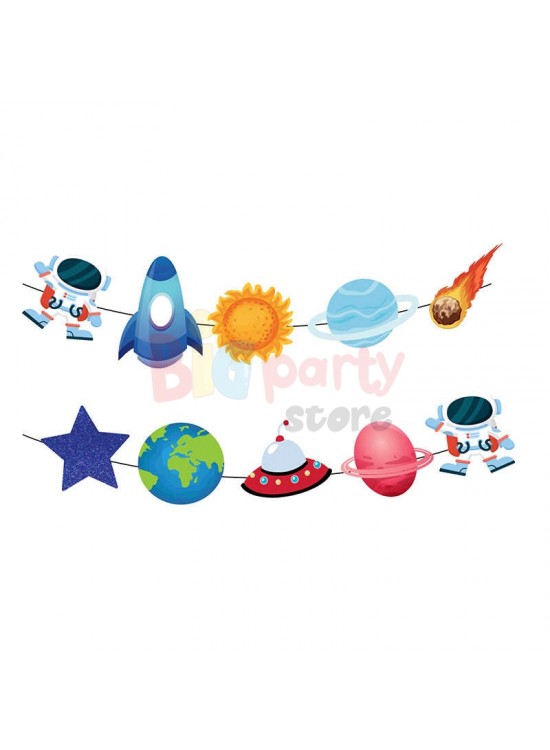 Kağıt Banner Uzay Parti Set 10 Parça Kağıt Banner Uzay Parti Set 10 Parça