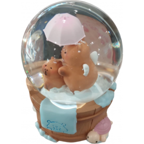 Kar Küresi Orta Boy Çiftli Capybara