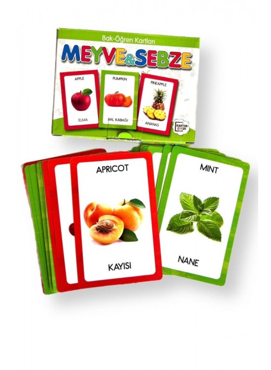 Karatay Yayınları Bak Öğren Kartları Meyve Sebze