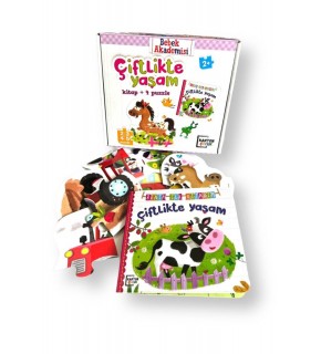 Karatay Yayınları Bebek Akademisi Çiftlikte Yaşam Kitap+Puzzle