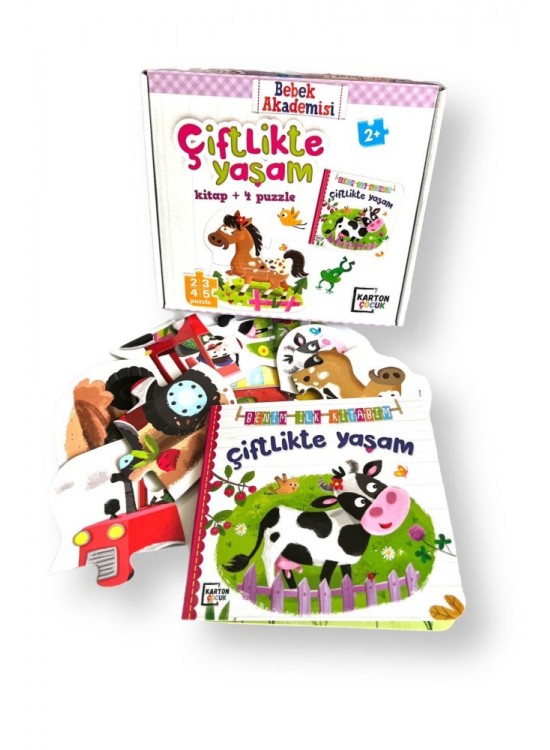 Karatay Yayınları Bebek Akademisi Çiftlikte Yaşam Kitap+Puzzle Karatay Yayınları Bebek Akademisi Çiftlikte Yaşam Kitap+Puzzle