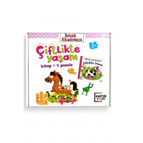 Karatay Yayınları Bebek Akademisi Çiftlikte Yaşam Kitap+Puzzle