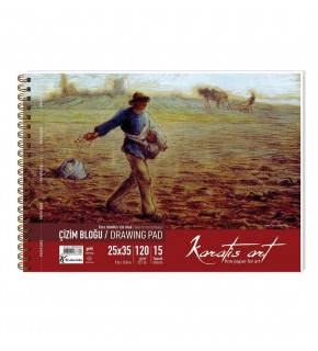 Karatis Çizim Blok Spiralli Art 120 GR 25x35 15 YP 482006-99