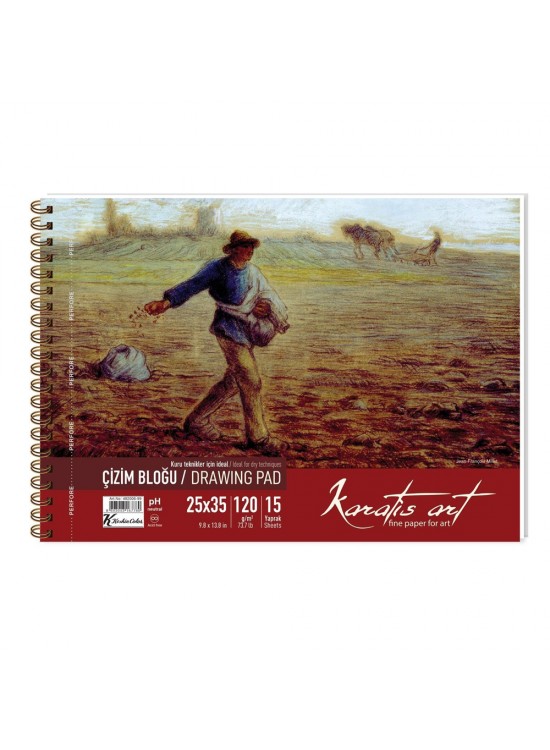 Karatis Çizim Blok Spiralli Art 120 GR 25x35 15 YP 482006-99