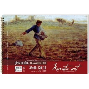 Karatis Çizim Blok Spiralli Art 120 GR 35x50 15 YP 482007-99