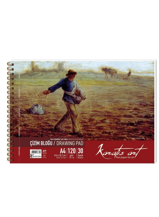 Karatis Çizim Blok Spiralli Art 120 GR A4 30 YP 482009-99 Karatis Çizim Blok Spiralli Art 120 GR A4 30 YP 482009-99