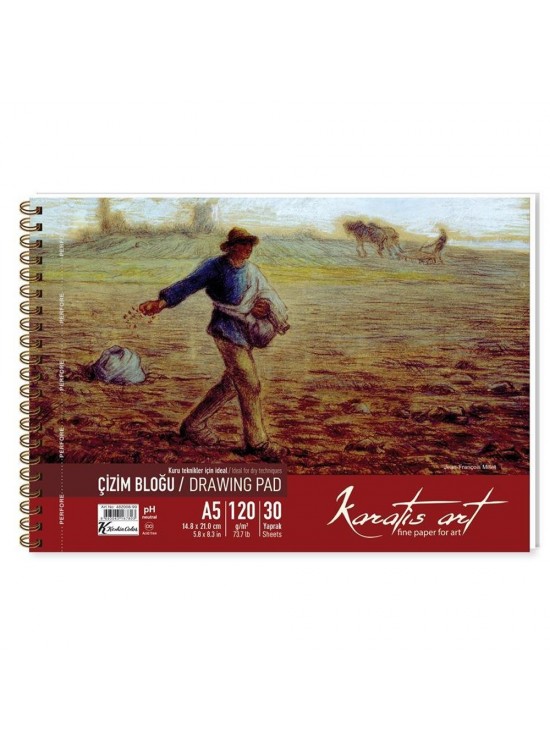Karatis Çizim Blok Spiralli Art 120 GR A5 30 YP 482008-99 Karatis Çizim Blok Spiralli Art 120 GR A5 30 YP 482008-99