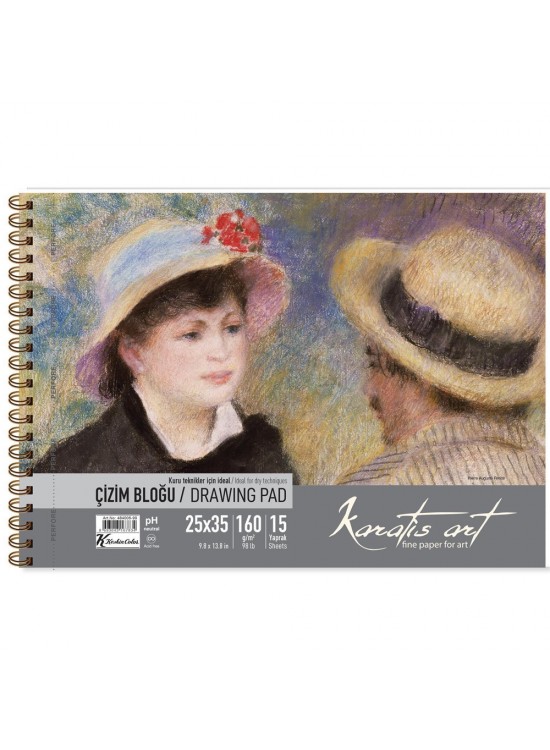 Karatis Çizim Blok Spiralli Art 160 GR 25x35 15 YP 484006-99 Karatis Çizim Blok Spiralli Art 160 GR 25x35 15 YP 484006-99