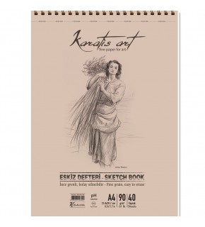 Karatis Eskiz Blok Spiralli Art 90 GR A4 40 YP 481007-99