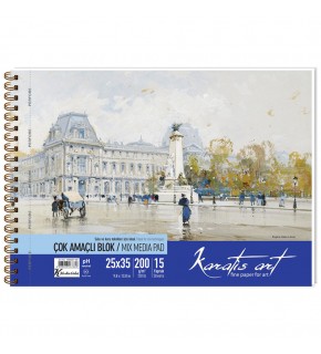 Karatis Resim Blok Spiralli Art 200 GR 25x35 15 Yp