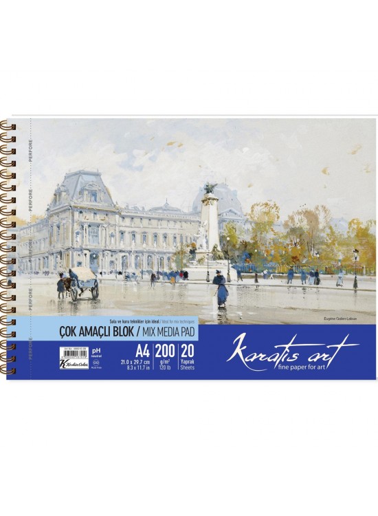 Karatis Resim Blok Spiralli Art 200 GR A4 20 YP 486010-99 Karatis Resim Blok Spiralli Art 200 GR A4 20 YP 486010-99