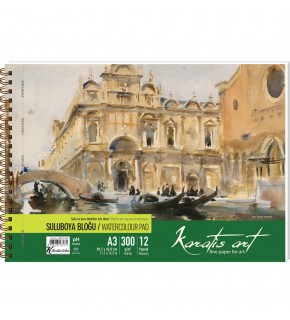 Karatis Suluboya Blok Spiralli Art 300 GR A3 12 YP 488011-99