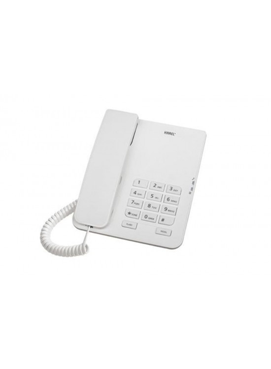 Karel Tm140 Beyaz Analog Masa Üstü Kablolu Telefon