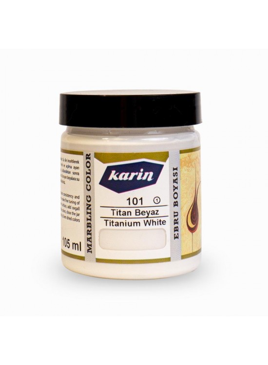Karin Ebru Boyası 101 Titan Beyaz 105ml 161222 Karin Ebru Boyası 101 Titan Beyaz 105ml 161222