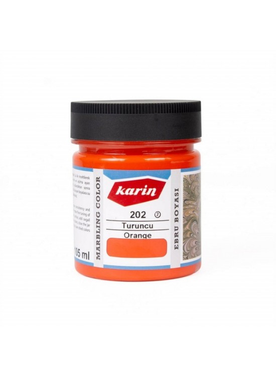 Karin Ebru Boyası 202 Turuncu 105ml 120522 Karin Ebru Boyası 202 Turuncu 105ml 120522