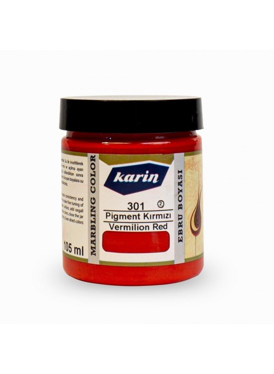 Karin Ebru Boyası 301 Pigment Kırmızı 105ml 181122 Karin Ebru Boyası 301 Pigment Kırmızı 105ml 181122