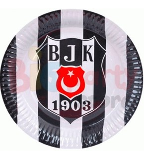 Karton Tabak Beşiktaş Lisanslı 23cm 8 Li