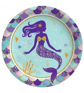 Karton Tabak Deniz Kızı 23cm 8li