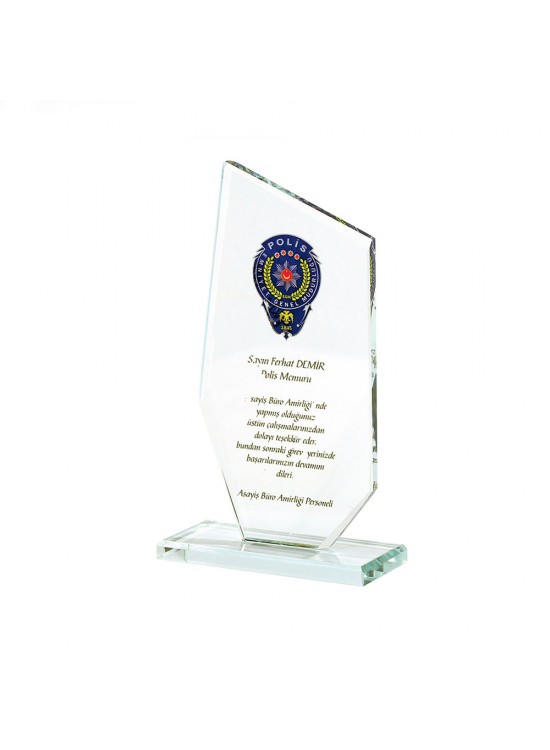 KAŞGAR ŞEFFAF KRİSTAL PLAKET KAŞGAR ŞEFFAF KRİSTAL PLAKET