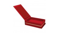 KAŞMİR KIRMIZI KADİFE PLAKET KUTUSU (14X24 CM)
