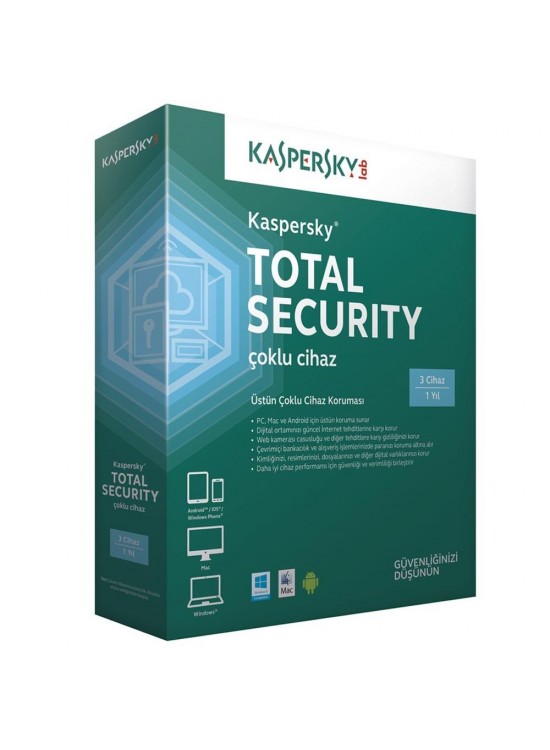 Kaspersky Total Security 5 Kullanıcı 1 Yıl Premium