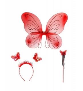 Kelebek Kanadı Tekli Kırmızı Esm-124