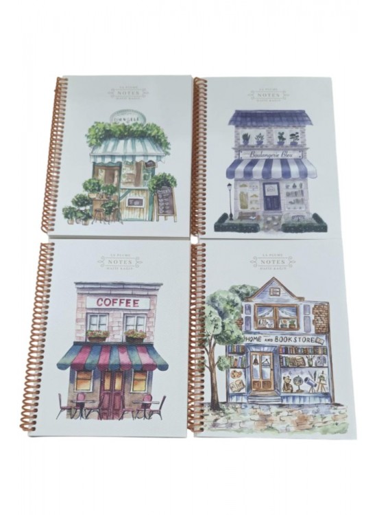 Keskin 16,5*22,5 80 Yp.düz Spr.karton Kapak La Plume Shop Defter (1 Adet)