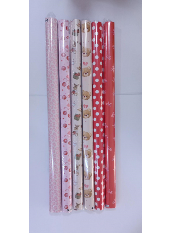 Keskin Ambalaj Kağıdı 70*100 Tekli Rulo Romantik 100343-99 (1 Adet)
