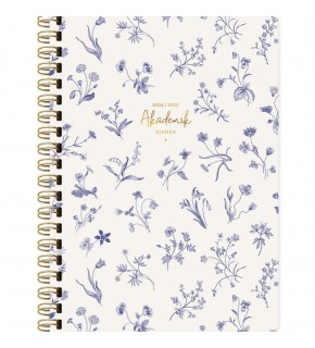 Keskin Color Akademik Ajanda Spiralli Mavi Çiçekler 17x24 830226-99