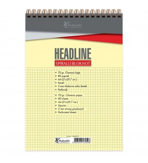 Keskin Color Bloknot Karton Kapak Spiralli Headline A4 80 Yp.Kar