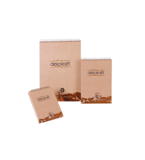 Keskin Color Bloknot Dekokraft Spiralli Karton Kapak Kareli 80 YP A6 144202-99