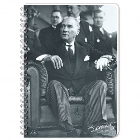 Keskin Color Bloknot Spiralli Ata Plastik Kapak Çizgili 80 YP A6 140309-99