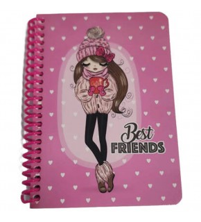 Keskin Color Bloknot Spiralli Best Friend A6 80 YP Çizgili 140400-99