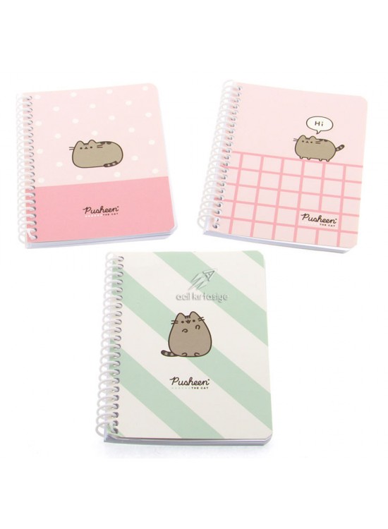 Keskin Color Bloknot Spiralli Pusheen A6 80 YP Çizgili 140400-10
