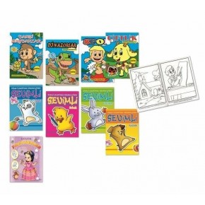 Keskin Color Boyama Kitabı Çıkartmalı Karışık 20x28 8 YP