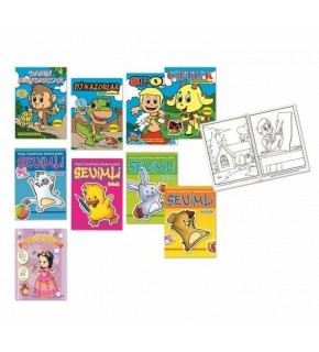 Keskin Color Boyama Kitabı Çıkartmalı Karışık 20x28 8 YP