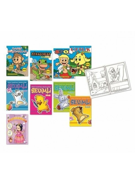 Keskin Color Boyama Kitabı Çıkartmalı Karışık 20x28 8 YP Keskin Color Boyama Kitabı Çıkartmalı Karışık 20x28 8 YP