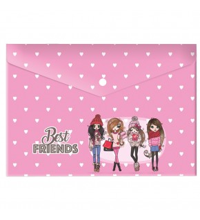 Keskin Color Çıtçıtlı Dosya Best Friends A4 Plastik 120770-99 (1 Adet)
