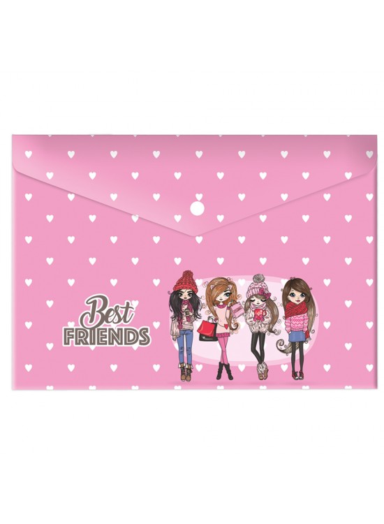 Keskin Color Çıtçıtlı Dosya Best Friends A4 Plastik 120770-99 (1 Adet)