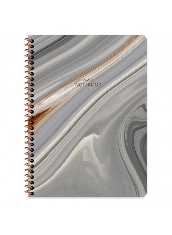 Keskin Color Defter Karton Kapak Spiralli Classic Marbie 16,5x22,5 80 YP Çiz.