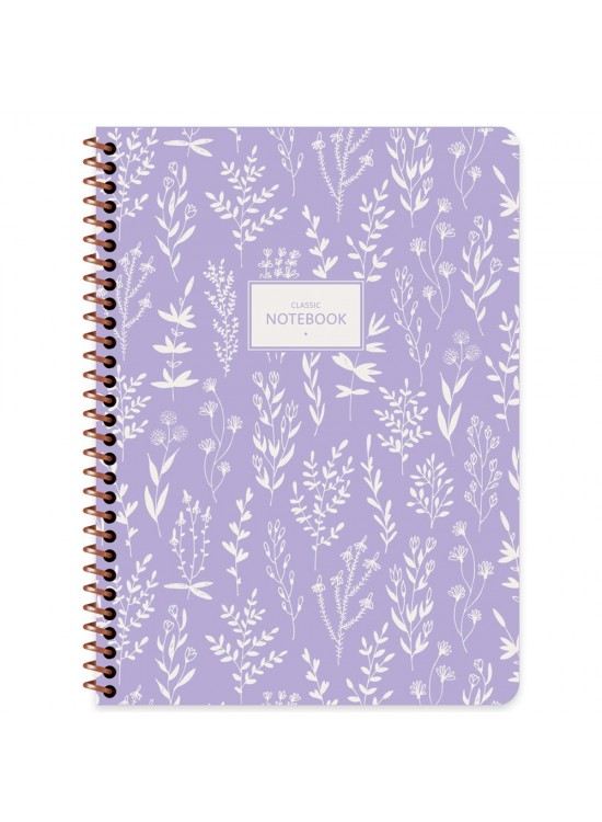 Keskin Color Defter Karton Kapak Spiralli Pas Flora 16,5x22,5 80 YP Kar.