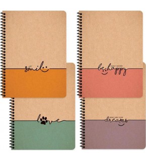 Keskin Color Defter Spiralli Kraft Kp.Words 17x24 80 YP Çizgili 411671-99