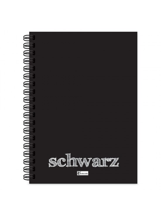 Keskin Color Defter Plastik Kapak Spiralli Schwarz A6 40 YP 350560-99